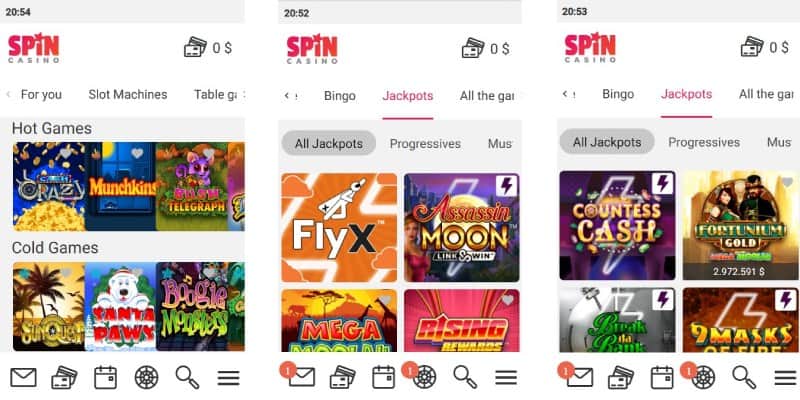 Spin Casino CA Mobile