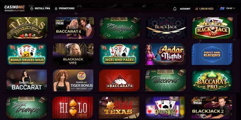 Casinonic casino NZ