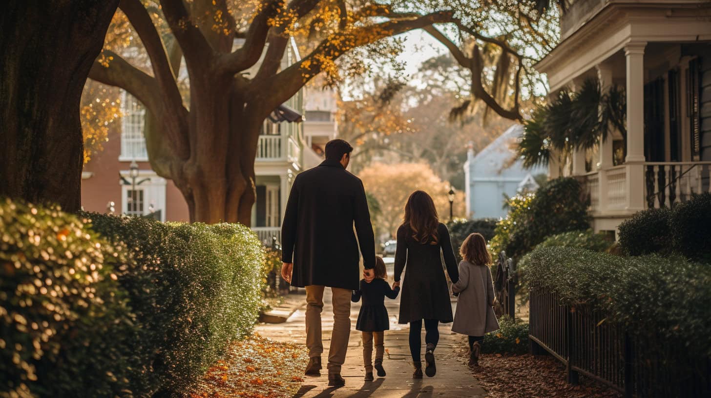 thanksgiving family walk
