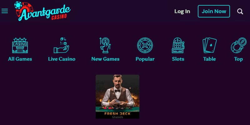 avantgarde casino screenshot 